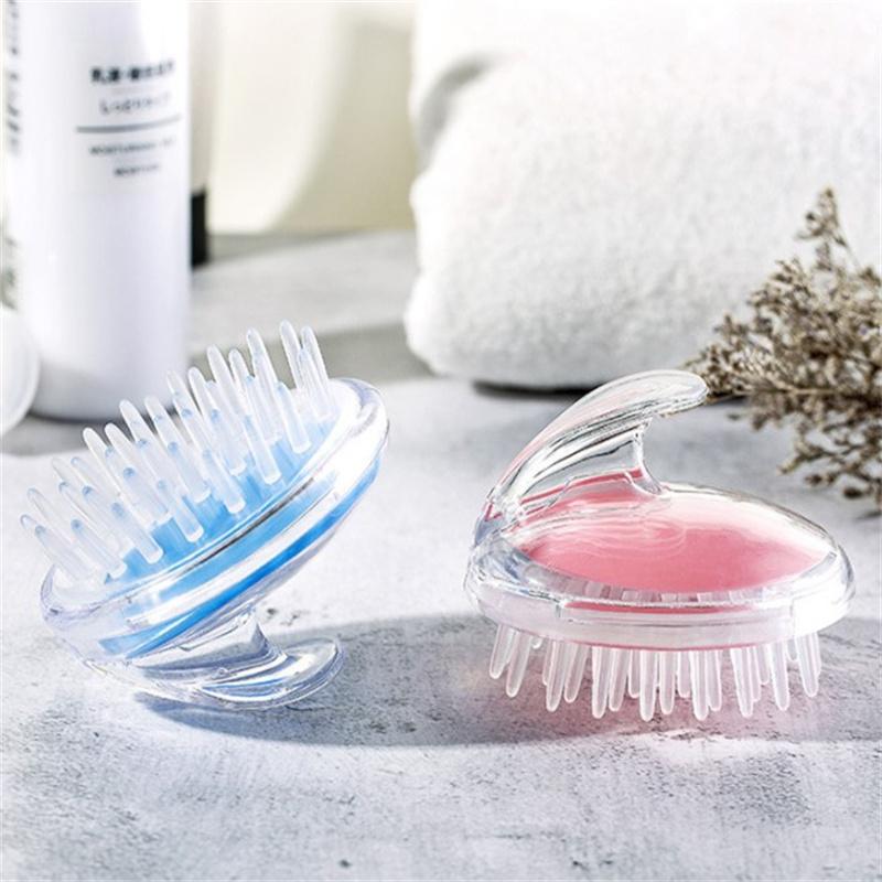 Silicone Shampoo Brush Head Scalp Massage Comb Scalp Head Body Massage Brush Bath Spa Slimming Salon Hairdressing Tool