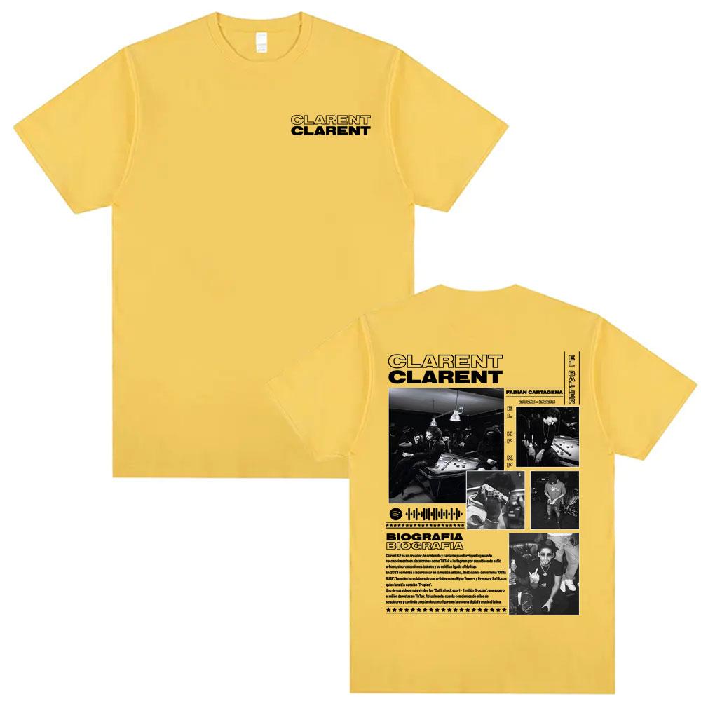 Rapper Clarent Kp Album 2025 Tour Cover T Shirts Men Women Harajuku Hip Hop Streetwear Tee Shirt Casual Cotton Oversized Tshirt