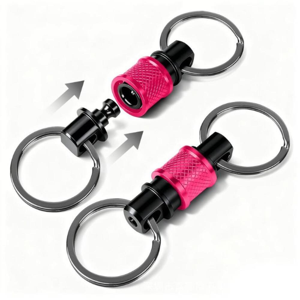 Fast Release Mechanism Quick Release Keychain Aluminum Zinc Zinc Alloy Quick Pull Keyring  Outdoor Tool красный