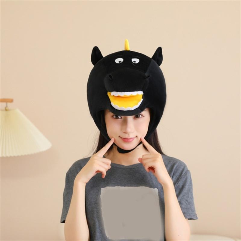 Black Horse Costume Headpiece Adjustable Strap Photography Prop For Children Party Theme Role Play