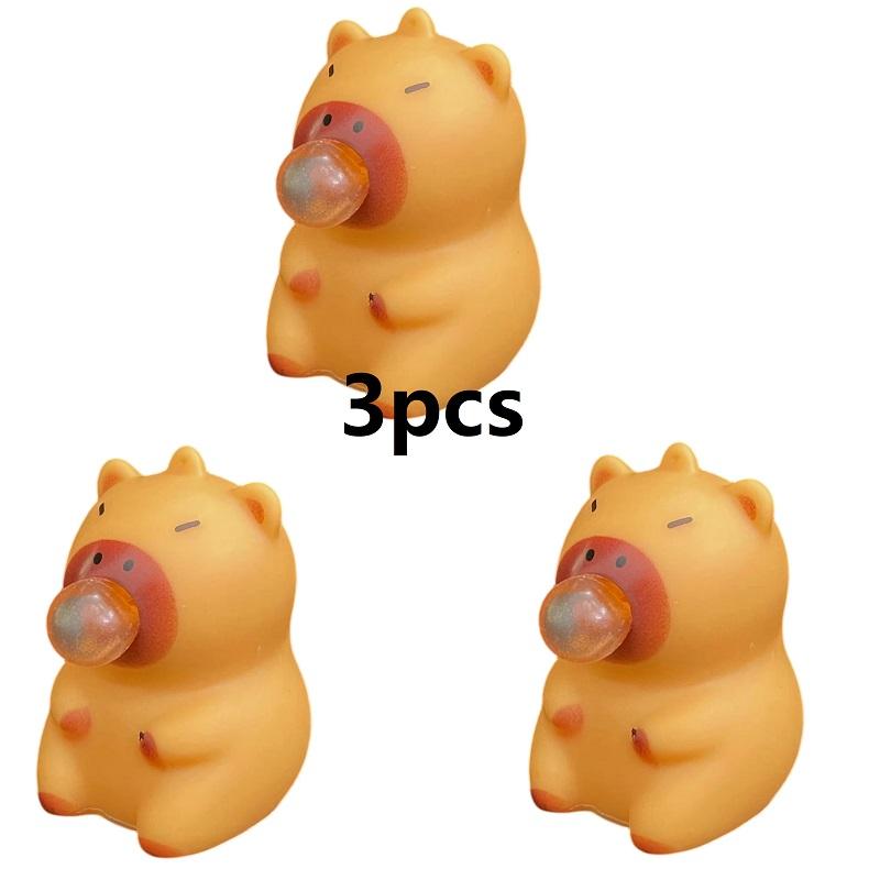 Schattige Capybara Squishy Bubbel Speelgoed Decompressie Auto Accessoire Pop Kleine Gift voor Verlichting Stress Knijpspeeltjes