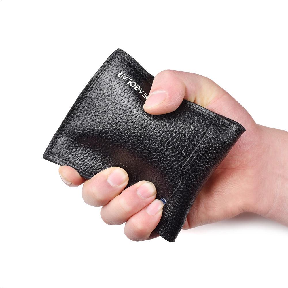 Męski portfel biznesowy ze skóry PU z nadrukiem liczi Męski portfel w jednolitym kolorze Męski prezent urodzinowy