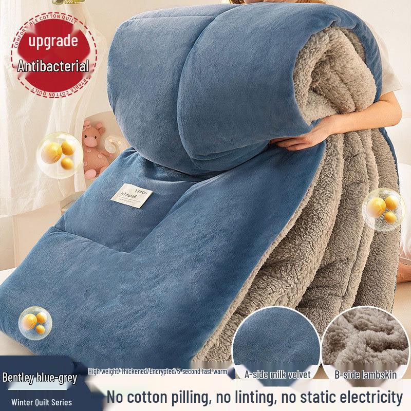 Zimowa kołdra z wełny jagnięcej i bawełny: Gruba Ciepła Kołdra na Łóżka Pojedyncze i Podwójne