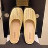 New Bag Head Half Slippers Women's Summer Wear Lazy One Pedal Hollow Non-slip Soft Bottom Cool Slippers