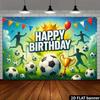 2D Fußballspieler Silhouette Geburtstag Hintergrund Pokal Partyzubehör