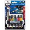 ANEX Color Bit Extension Set with Holder, 9-Piece Holder, ACMH9-E