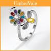 Geometric Copper Ring With Sparkling Zircon For Womens Stylish Hand Jewelry