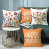 Colorful Floral Home Blessing Pillow CoversLiving room sofa cushion cover, soft and comfortable, bedroom room decoration
