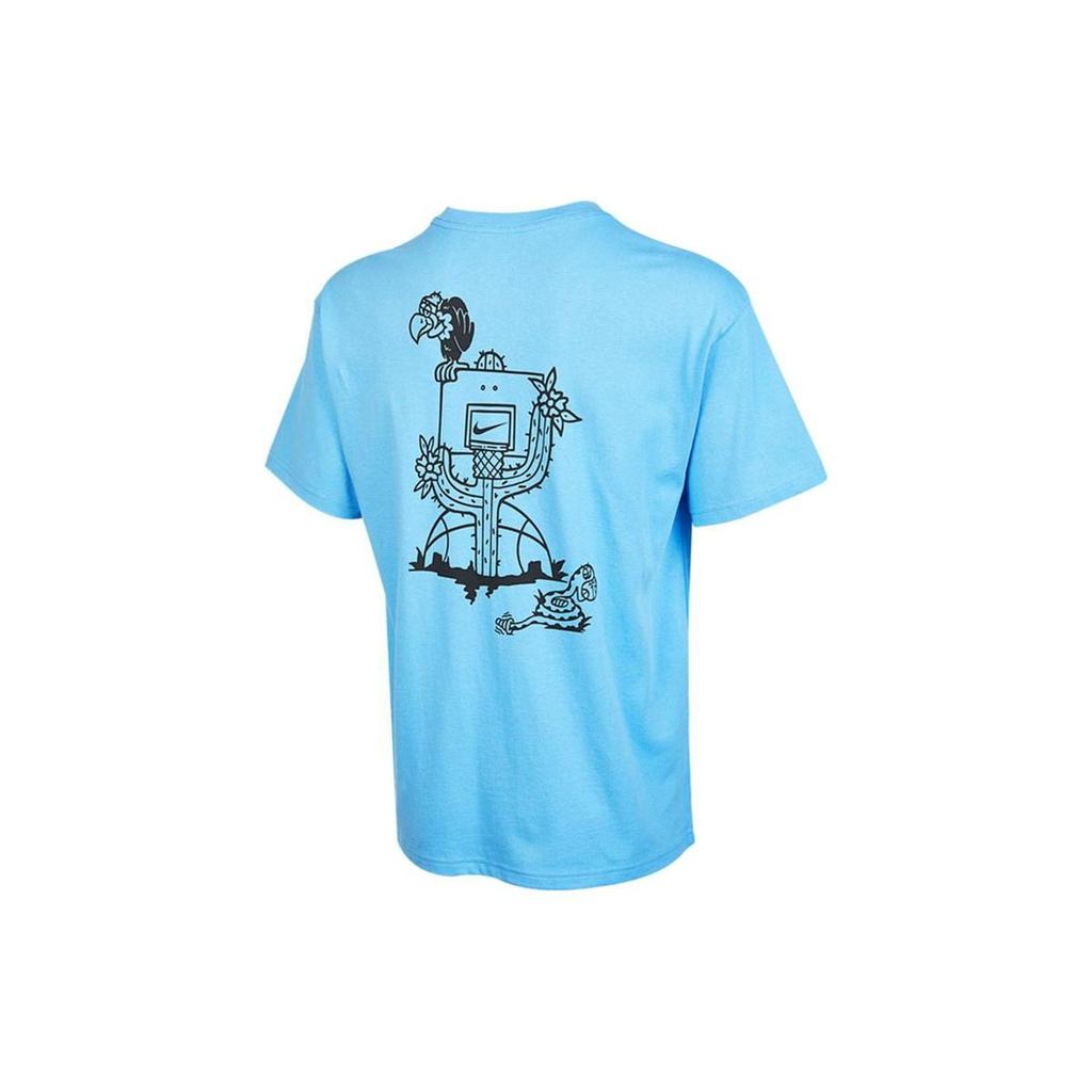 Nike T Shirts Men's Blue Crew Neck Moderate Straight Fit DR8915-412