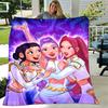 1pc Blanket Kpop Hunter5 Print Design, Lightweight Blanket for Sofa, Bed- Soft &Warm, Gift for All Seasons like Christmas, Halloween