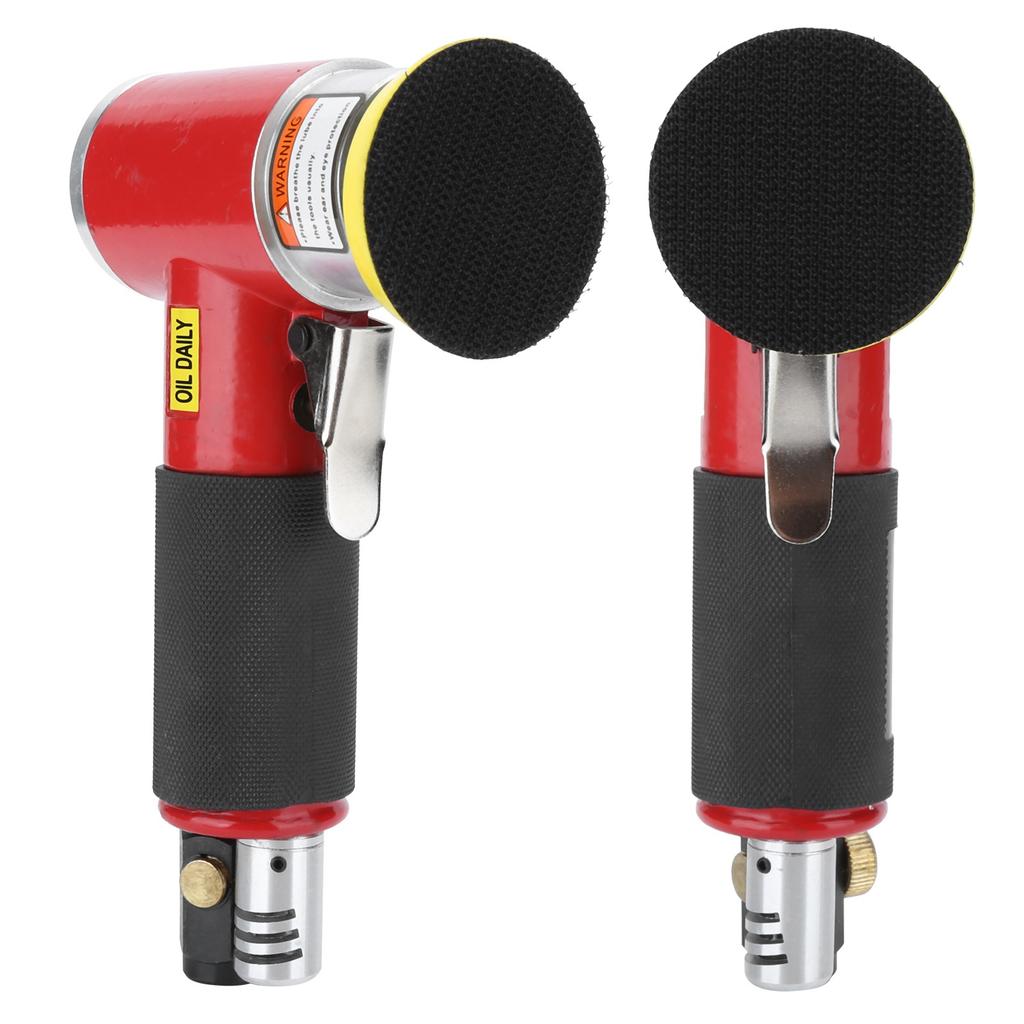 Mini Pneumatic Air Sander Eccentric Grinder Polishing Machine with Sandpapers for AutomobileRed