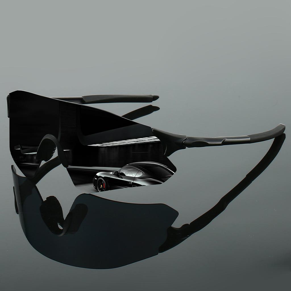 Wrapped Round Athletic Goggle Men Latest Rimless Mirror Outdoor Use Hiking UV Protection Glasses Trendy Punk Design Anti-UV Bicycle Shades