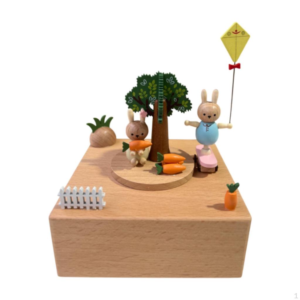 Rotating Music Box Mechanical Case Ornament Desktop Decoration