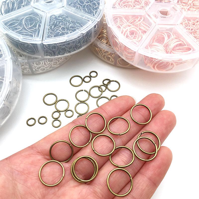 DIY Single Loop Open Jump Ring - Iron Jewelry Ring for Earrings & Accessories (Boxed)