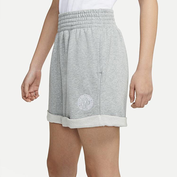 Nike Sports Shorts Women's Gray Moderate Knitted Shorts CZ8227-063
