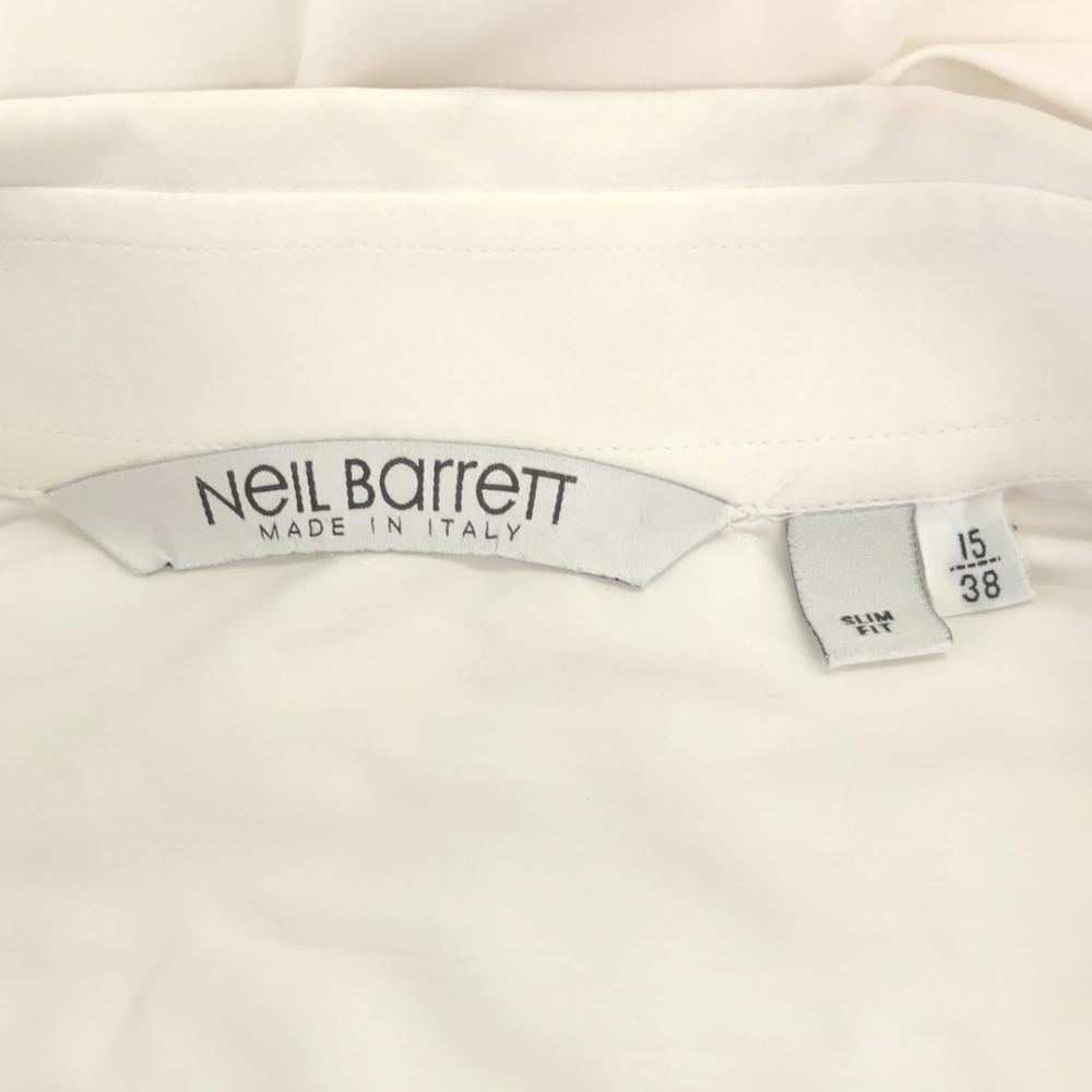 NEIL BARRETT made in Italy Long sleeve shirt 15/38 white Men's Used