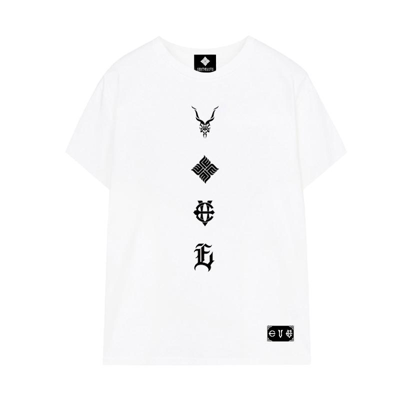 EIGHTVOLUME Ev 4 Emblem Oversized Short Sleeve T-Shirt (White)
