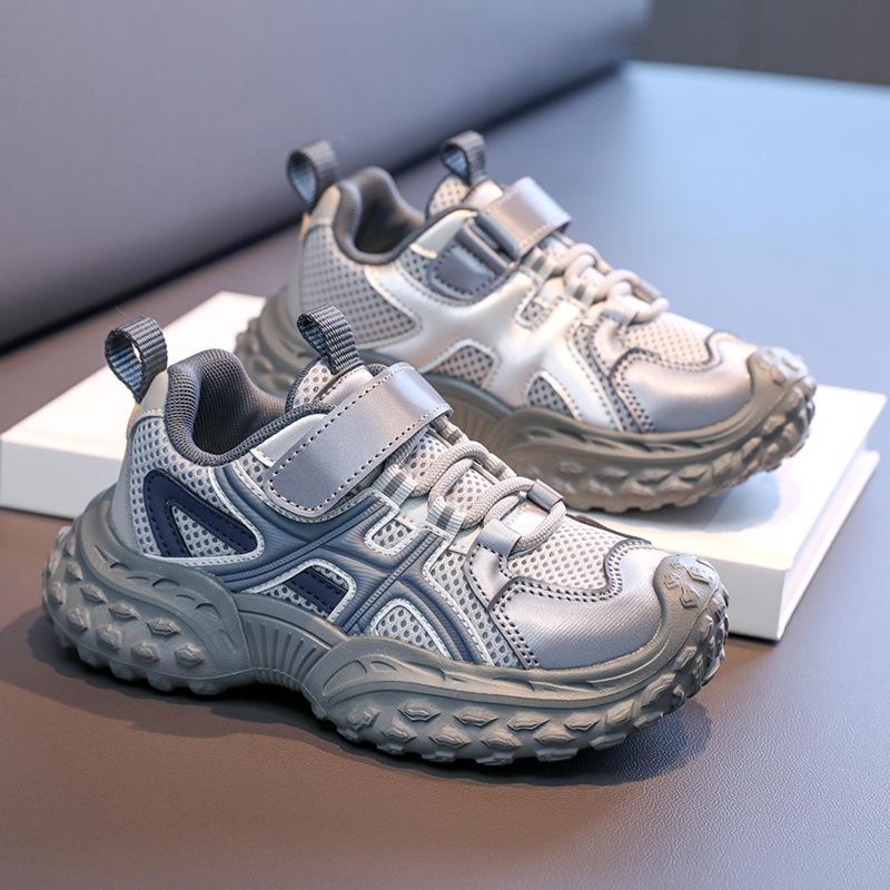 Girls' sports shoes autumn mesh breathable new 2025 children's running dirt-resistant students versatile dad shoes