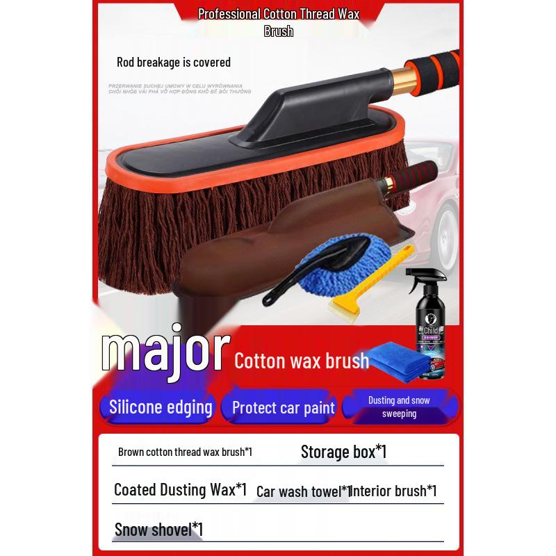 Car Cleaning Duster and Wash Brush for Dust and Snow Removal