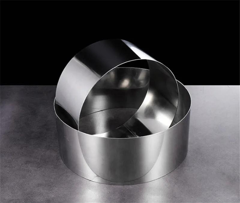 304 Stainless Steel Mousse Ring Cheese Thousand Layer Mold Cake Mould Round Cake Decorating Tool Fondant Mousse Ring Baking Tool