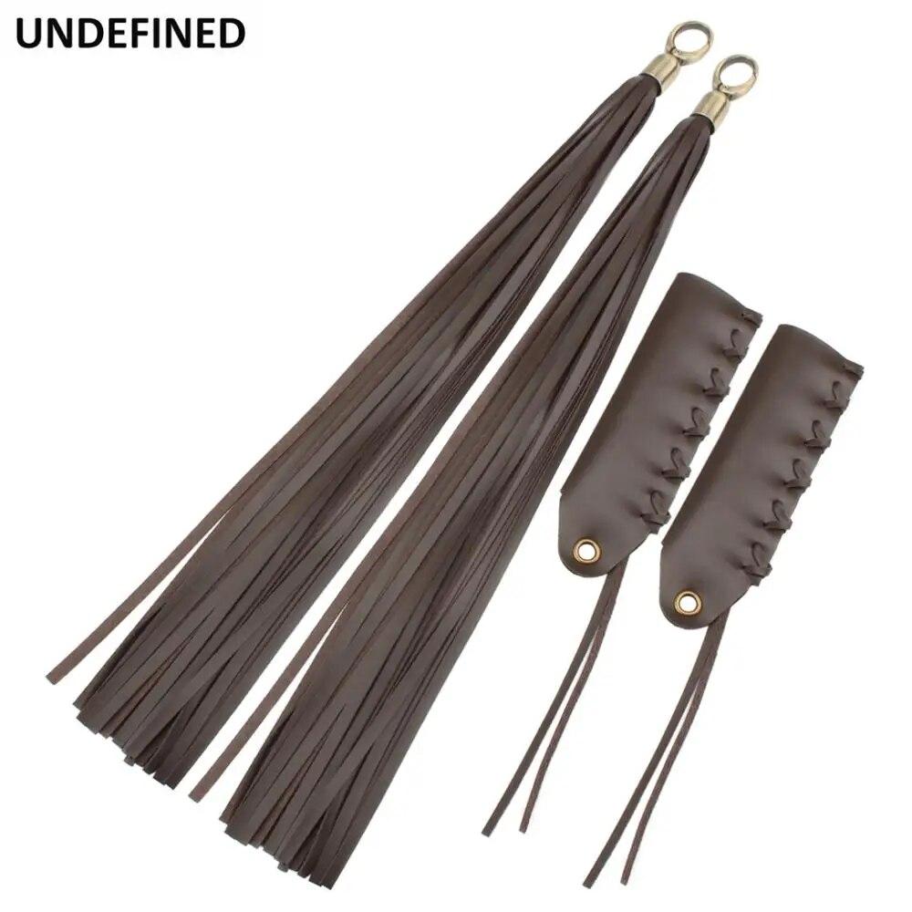 Motorcycle Brake Lever Leather Fringe Hand Grips Cover Tassel For Harley Indian Chief Classic Cafe Racer Cruiser Chopper Custom