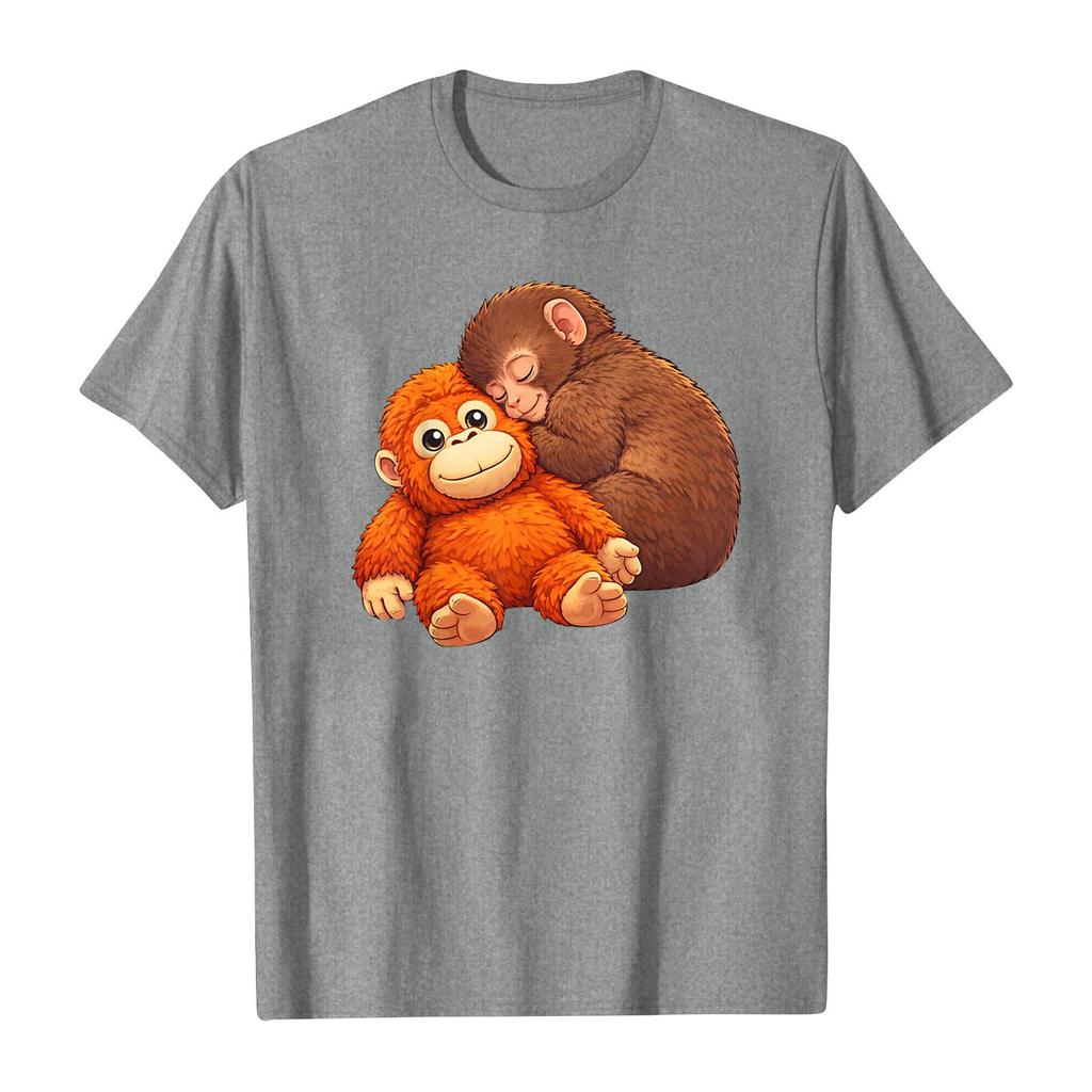 Women's And Men's Fashionable Round Neck Casual Print Short Sleeved T-shirt Top