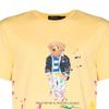 Polo Ralph Lauren Ss22 Farbspritzer-Effekt Bärenlogo Bedrucktes Rundhals Kurzarm T-Shirt Herren T-Shirts Gelb 710858031-002