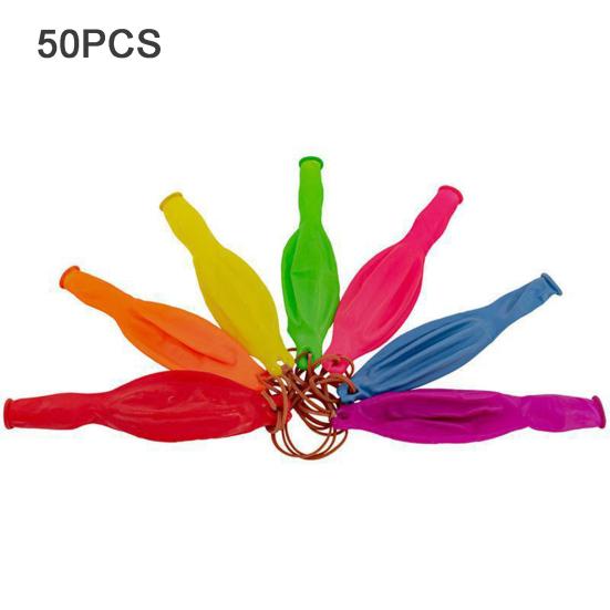 50 Stück Schlagballon mit Gummiband Hohe Elastizität Große Menge Geruchlos Koordination
