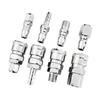 8mm Air Pipe Pneumatic C-Type Quick Connector with Long Tail, 4-Point External, 2-Point Internal Thread, Male & Female Heads