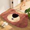 Cartoon Bathroom Door Floor Mat Bathroom Non-slip Foot Pad Imitation Cashmere Pad