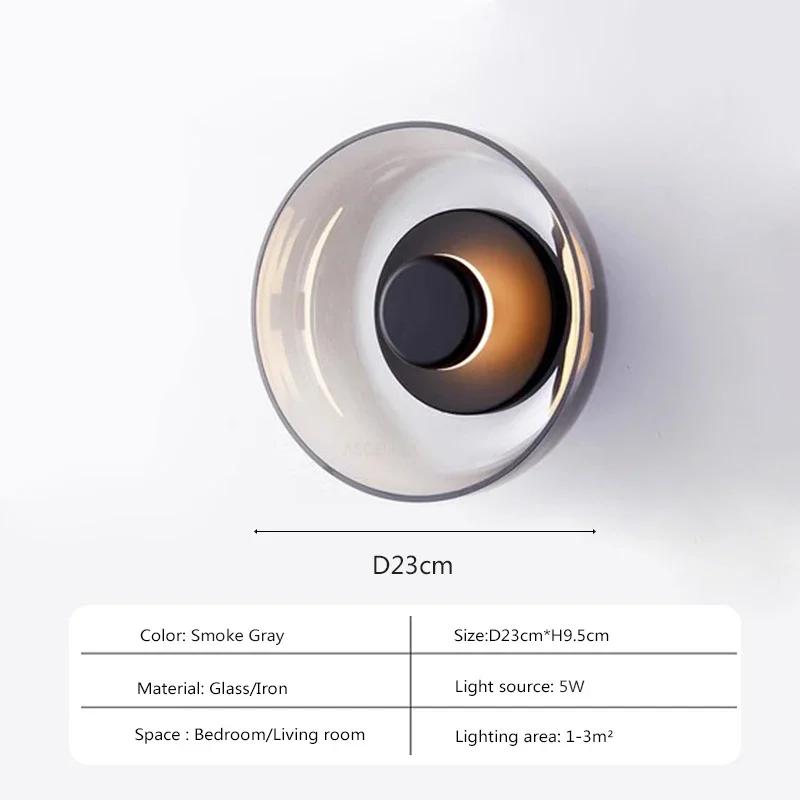 Modern LED Wall Lamp Glass Creative Ceiling Lights For Bedroom Bedside Living Dining Room Nordic Indoor Home Decorative Fixtures