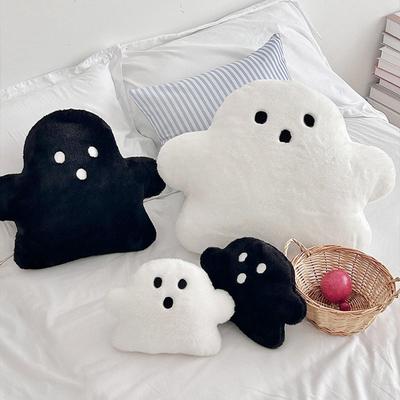 Halloween Kawaii White Ghost Pillow Soft Stuffed Toys Cushion Children Party Gift Doll Home Bedroom Chair Pillow Home Decor