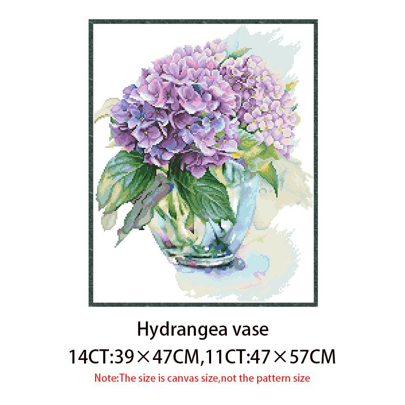 Flower Vase Series Cross Stitch Pattern Kits Embroidery Needlework Sets Unprinted Canvas 11CT14CT DIY Crafts Home Decor Painting