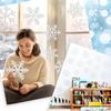 Fuutreo 108 Pcs Snowflake Cutouts Winter Glitter Paper Decorations Bulletin Board Decor 3 Size Cutouts for Winter Holiday Party Wonderland