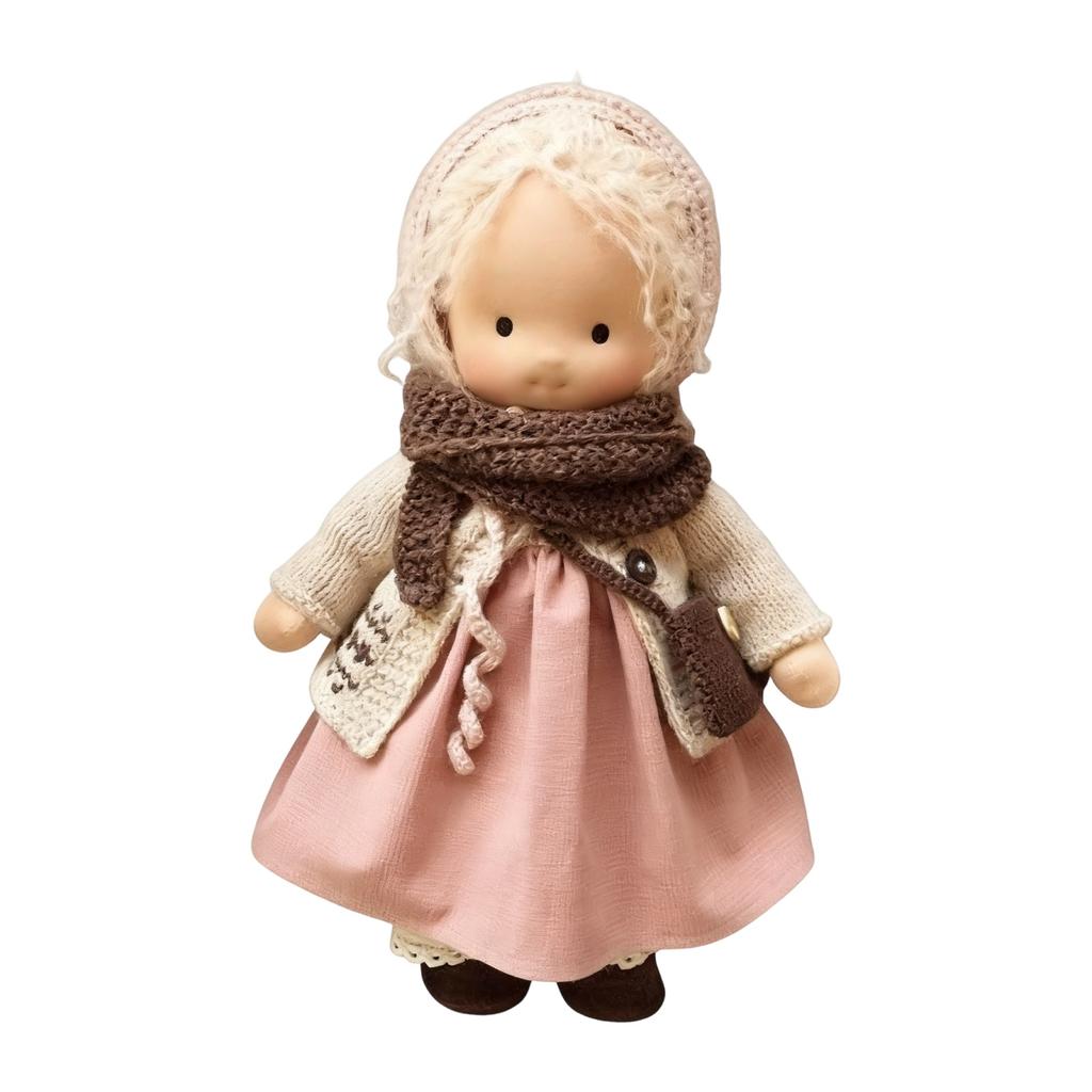 - Doll - Handmade Artist Crafted Doll With Interchangeable Outfits, DIY Dress-Up Doll For Creative Play