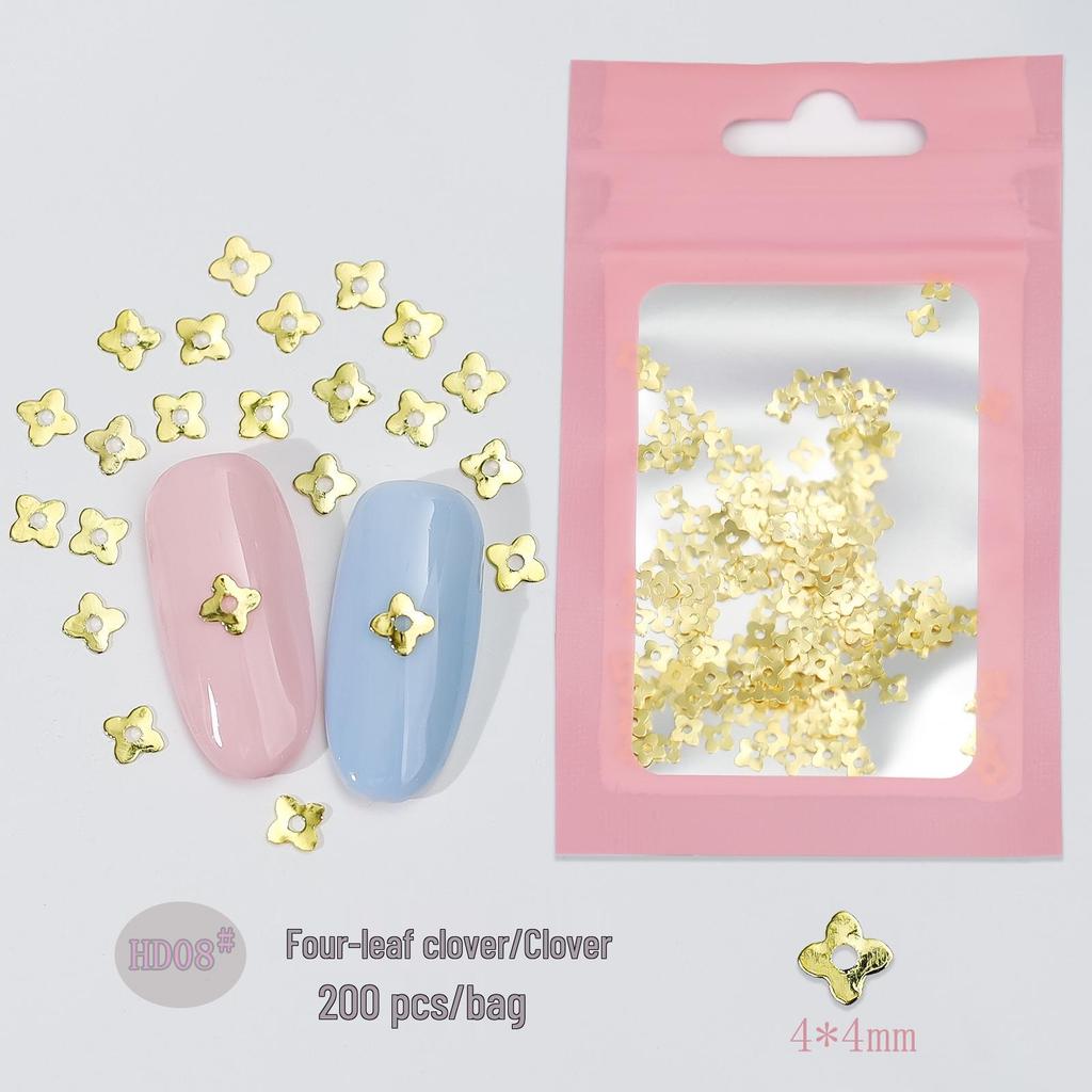 Japanese Style Metal Flower & LOVE Letter Nail Art Decorations