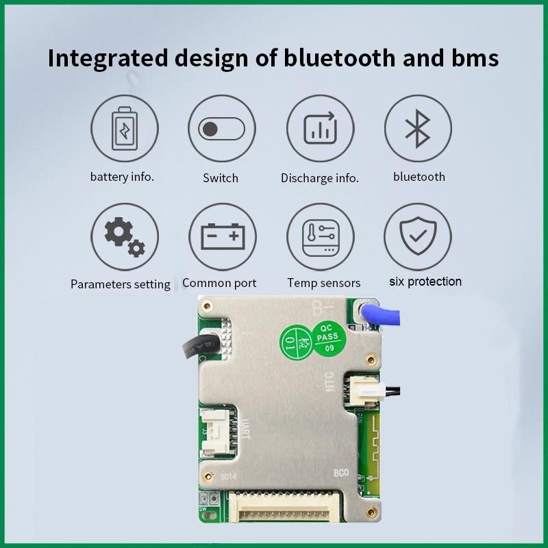 JBD Bluetooth 7S To 14S 13S 48V 52V Lithium Battery Protection Board Smart BMS Balance 24V 36V Li-ion 8S 12S LifePo4 20A 30A