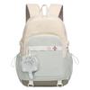 Cute Pink School Backpack with Front Pocket Casual Daypack for Girls Students Daily Use