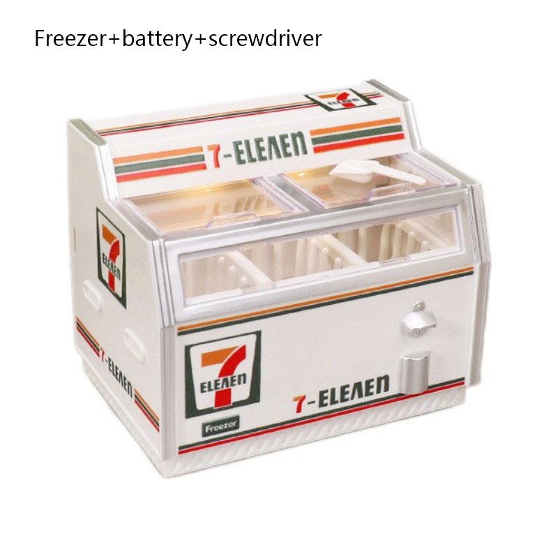 

New Magnetic Refrigerator Sticker Mini Horizontal Freezer Model Fridge Magnets Dollhouse Miniature Refrigerator Supermarket Toy