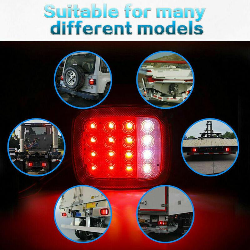 2pcs Car Led Rear Tail Light Installation Reversing Brake Lamp Modified Parts Compatible For Tj