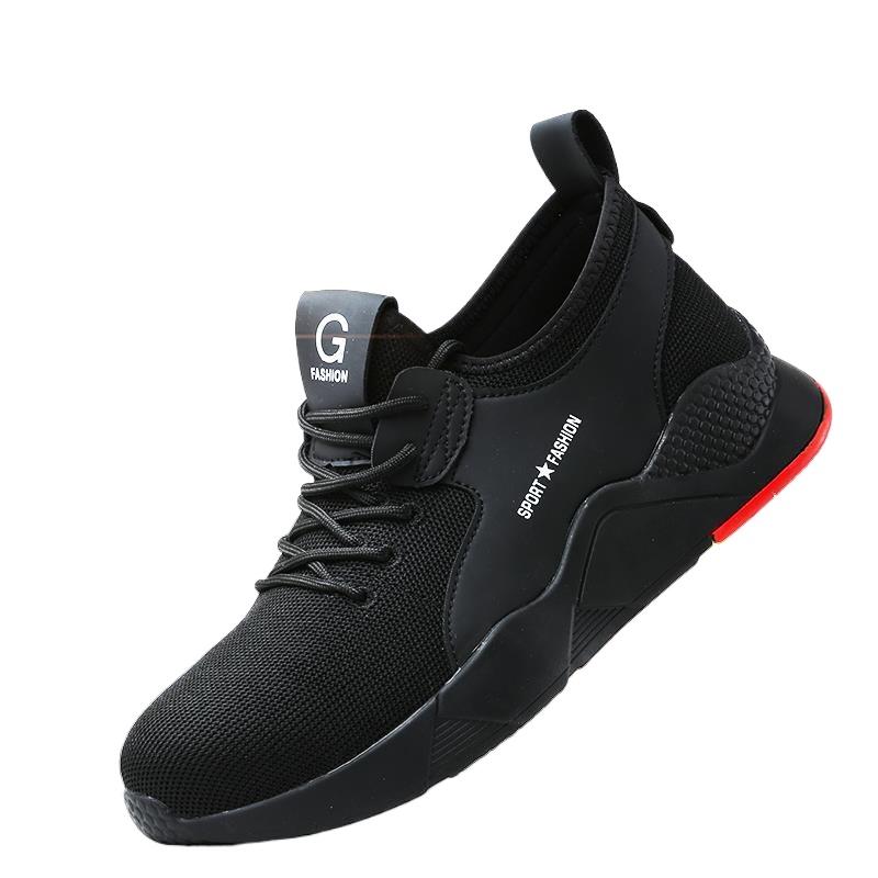 Veiligheidsschoenen Heren Dames Werkschoenen Lichtgewicht Antislip Stalen Teen Schoenen Ademend Beschermend Schoenen Zwart 44