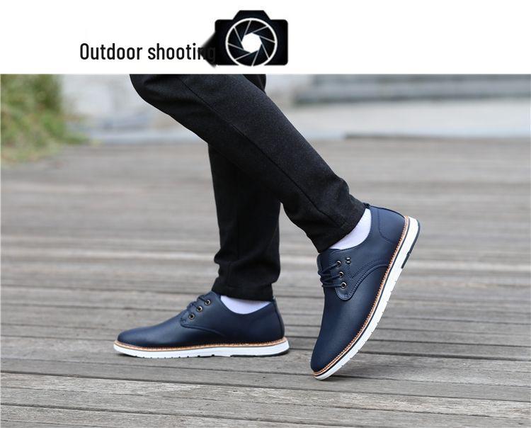 Men's Summer Soft Leather Korean Style Casual Breathable Flats