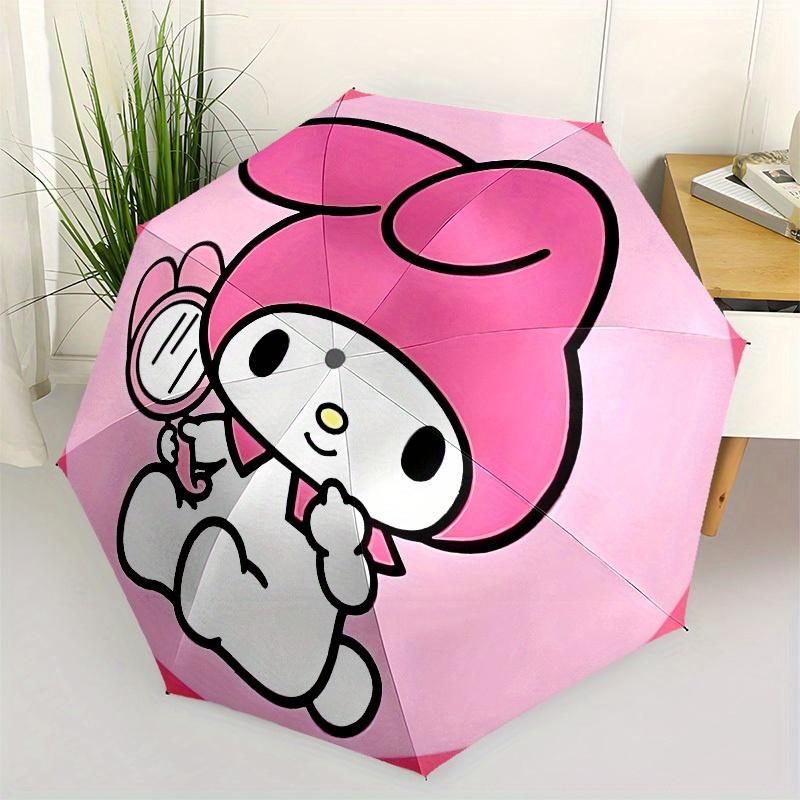 1pc My Melody Bunny Mirror Umbrella with Plastic Handle,Suitable for All Seasons Home Travel Outdoor UmbrellaSanlio057
