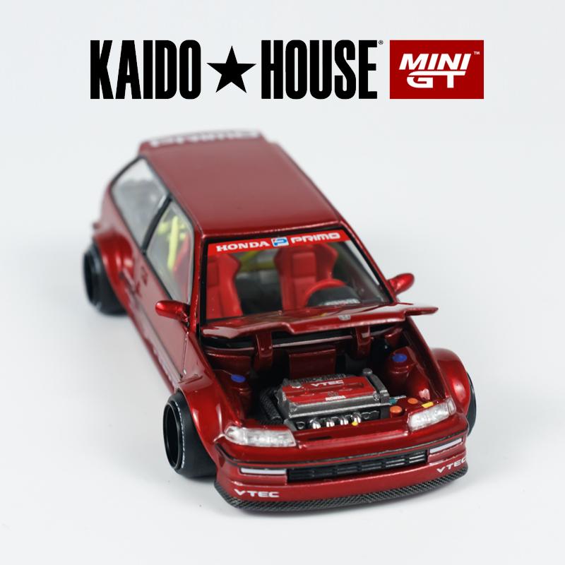 Kaido House MINIGT Honda Civic EF Kaido Works V2 KHMG alloy Car Model 156