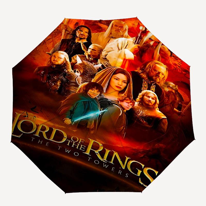 

1pc Lord of the Rings Two Towers Automatic Folding Umbrella - Compact 8-Rib Design, Durable Plastic & Iron1388L