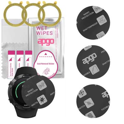 3x Apgo MATTE Hybrid Glass Screen Protector for Suunto 5, Tempered Glass Substitute, Non-cracking