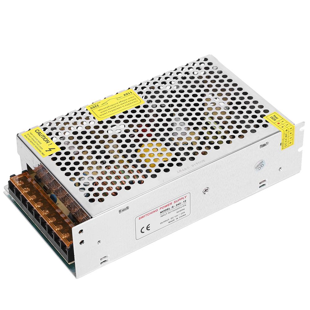 Power Supply Driver Adapter 12V Aluminum Alloy LED Screen Light Bar 3D Printer(S-36-12;12v 3a 36W:AC100-240V )