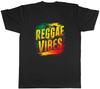 Reggae Vibes Mens T-Shirt Rasta Music Jamaica Tee Gift