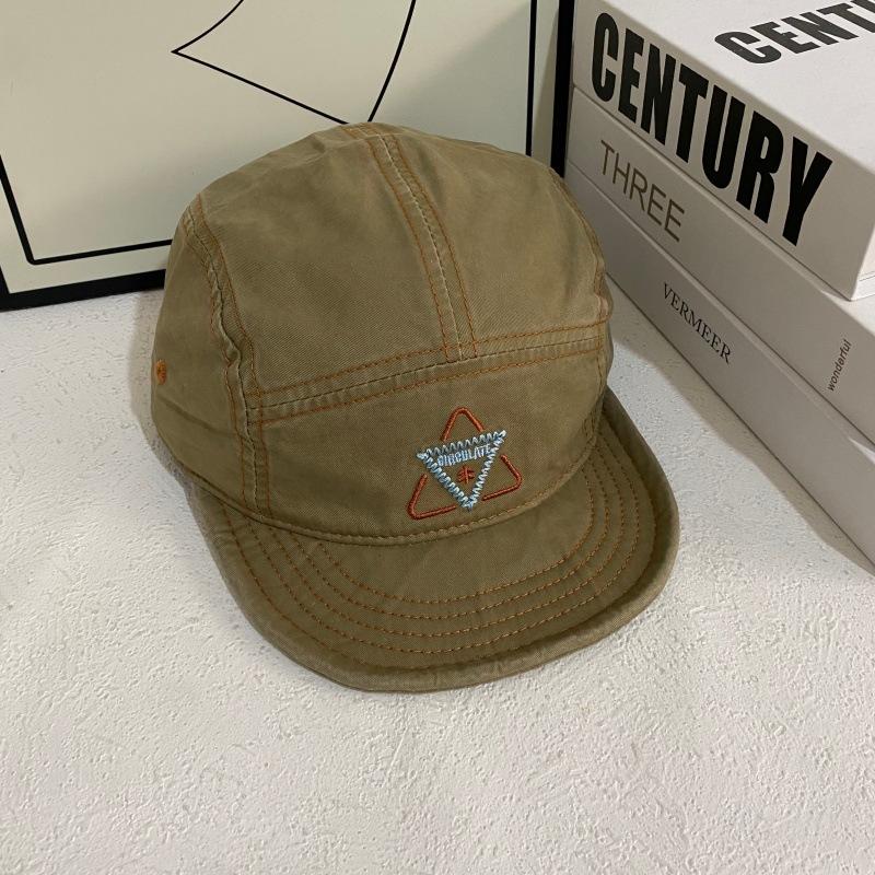 JYL TS DIY Five-panel Cap Unisex Couple Embroidered Casual Sun Protection Hat Cotton
