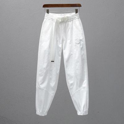 Damen Harlemhose Elastischer Bund Sporthose Perfekt für Frühling und Herbst Übergröße Schlankmachende Damen Langhose
